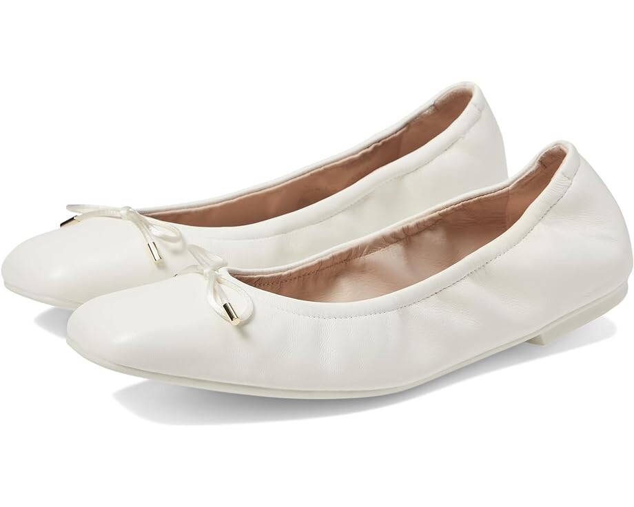

Туфли на плоской подошве Stuart Weitzman Bardot Bow Flat, цвет Cream