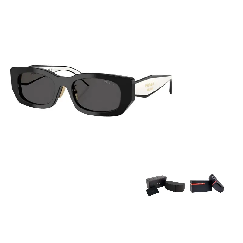 

PRADA Прямоугольные солнцезащитные очки в оправе, Black
