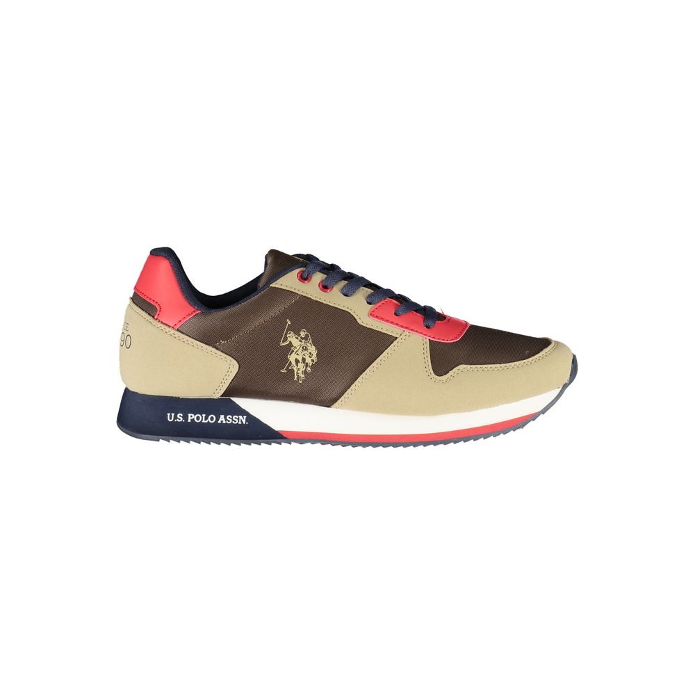 

Коричневые мужские кроссовки из полиэстера U.S. Polo Assn.