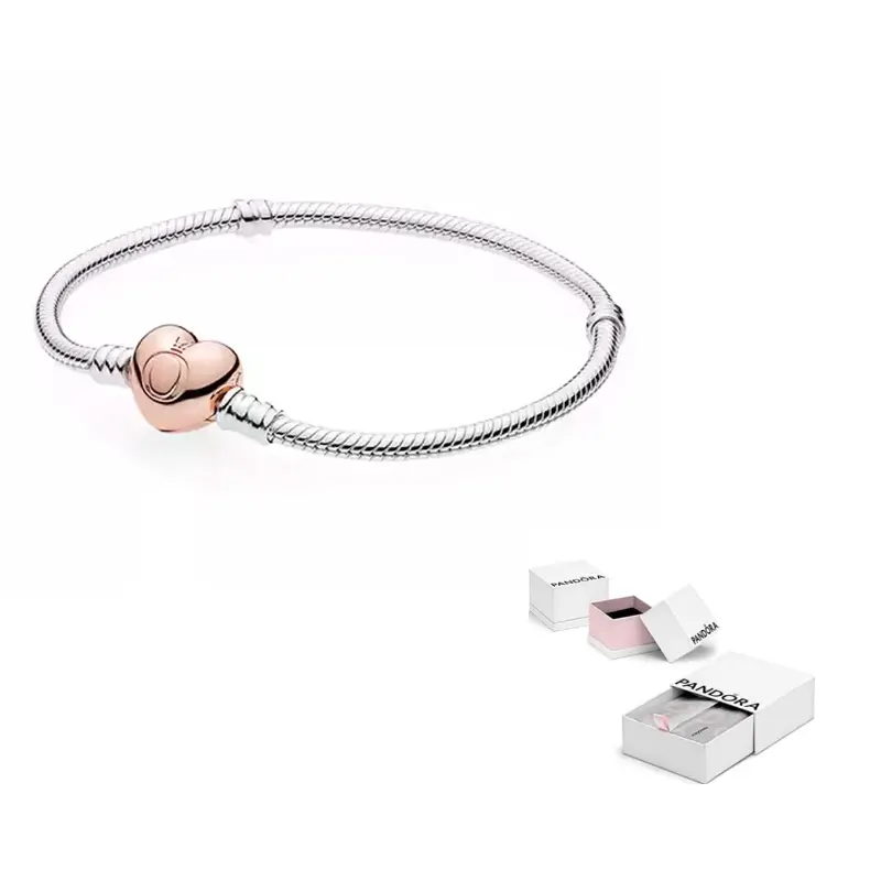 

Pandora Браслеты из 925 стерлингового серебра и медно-серебряного сплава для женщин, серебро/золото