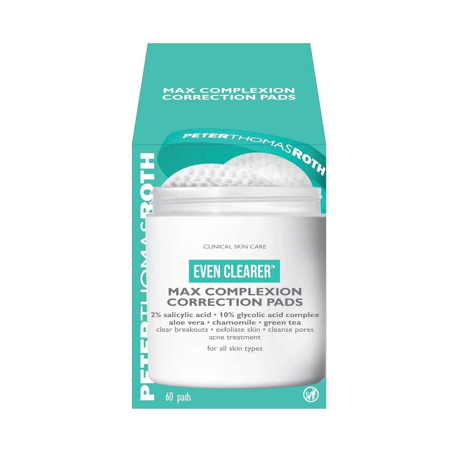 Маска для лица Peter Thomas Roth — | Коррекционные подушечки для лица Even Clearer Max для кожи, склонной к акне и — фото 2