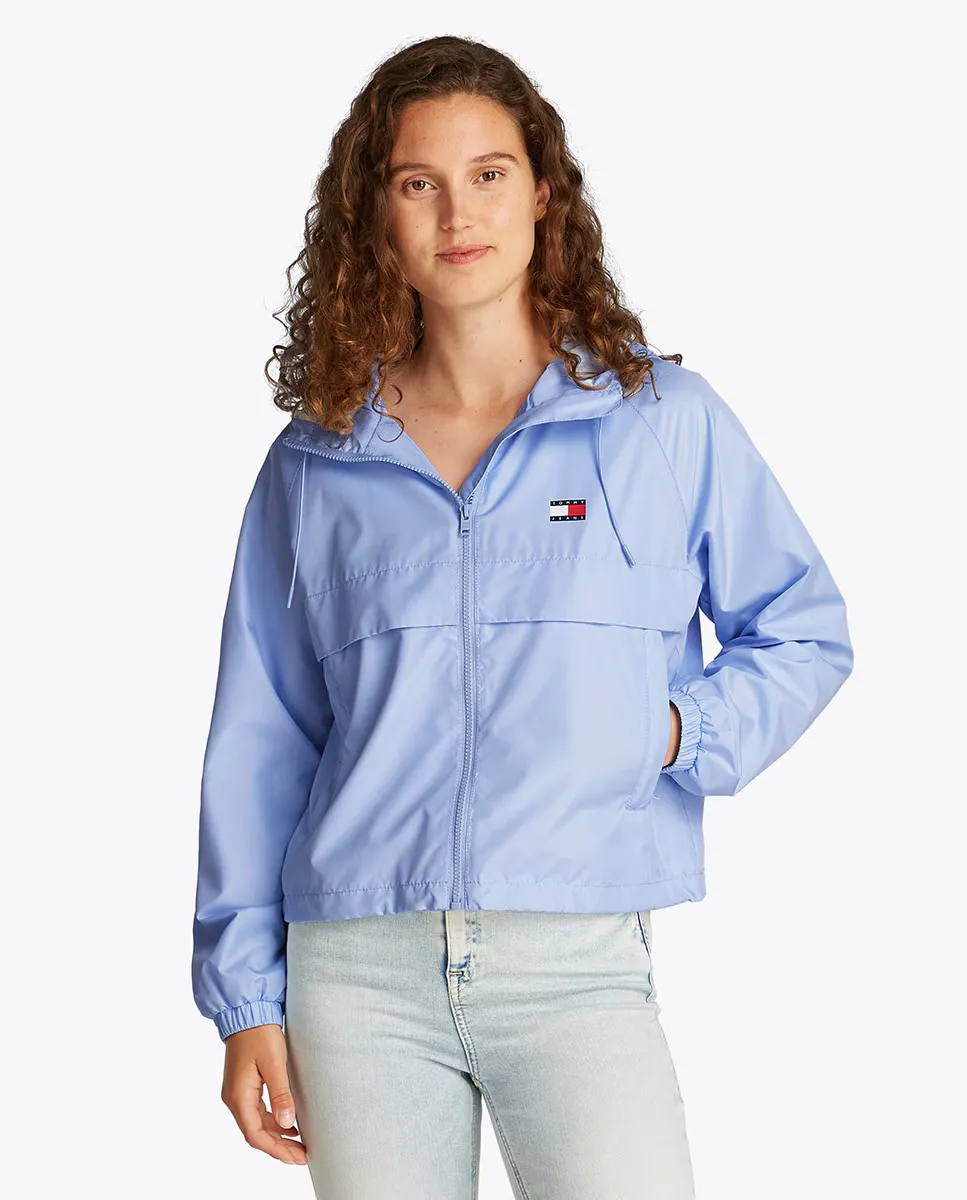 

Женская ветровка с капюшоном Tommy Jeans, светло-голубой