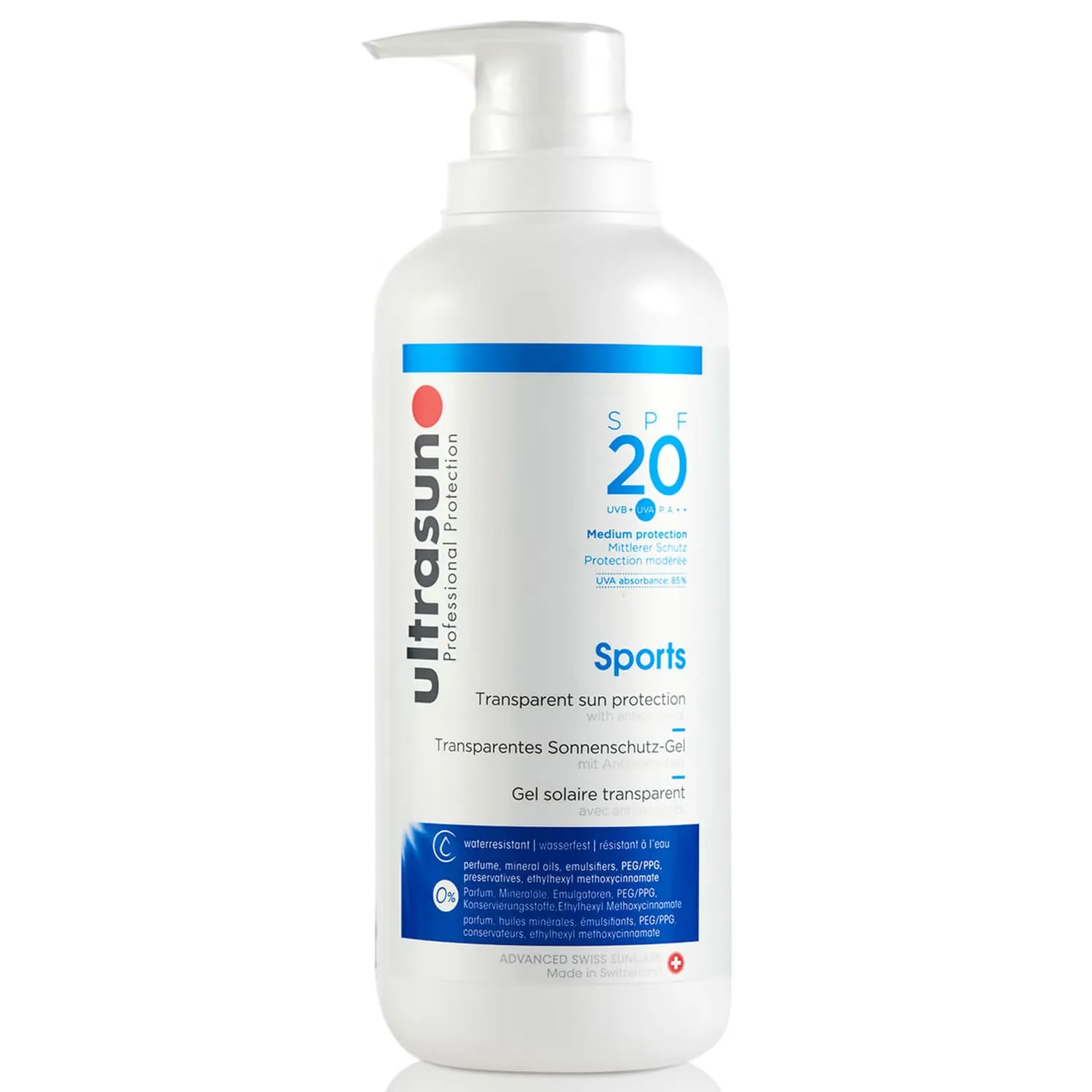 

Спортивный гель 20 SPF (400 мл) Ultrasun