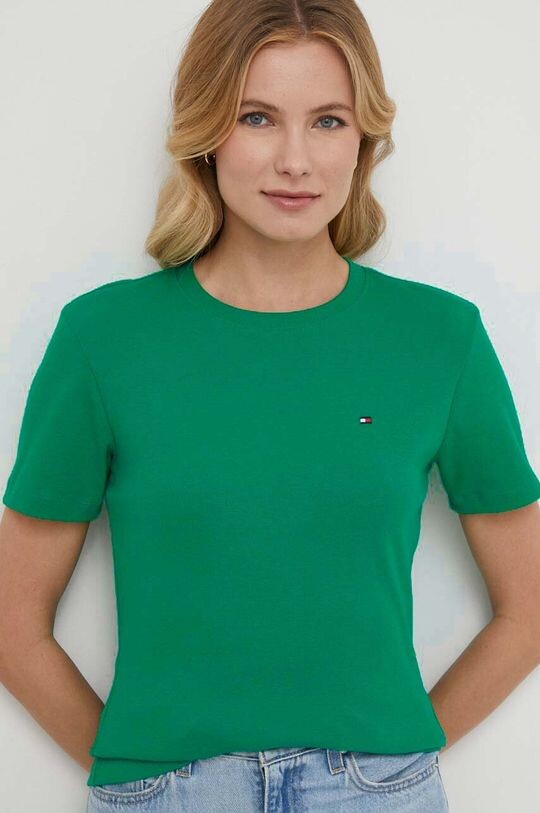 

Хлопковая футболка Tommy Hilfiger, зеленый