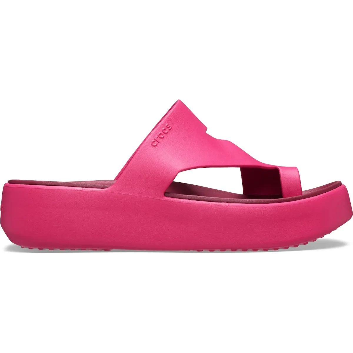 Женские сандалии Getaway с платформой и петлей для пальцев W Crocs, малиновый