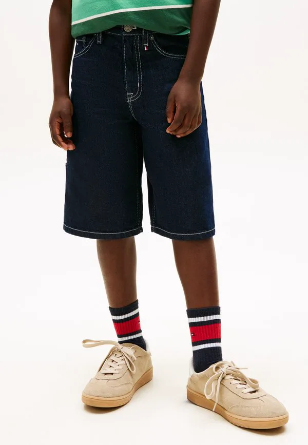 Свободные джинсовые шорты с контрастной отстрочкой джинсовые шорты Tommy Hilfiger, Rinse