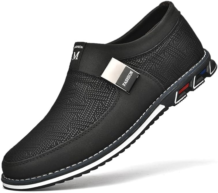 

Мужские повседневные удобные кожаные лоферы AQIXIDX, дышащие и легкие, для офиса и делового стиля, черный