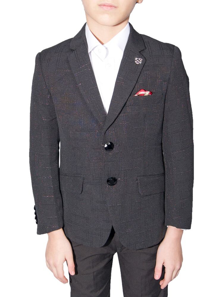 

Блейзер с оконным стеклом для маленьких мальчиков и мальчиков Elie Balleh, черный