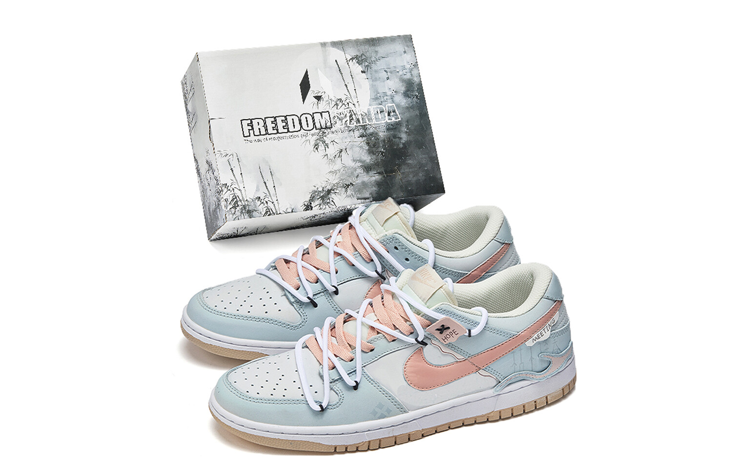 

Кроссовки Nike Dunk Skateboarding Shoes Men Low-top Blue/gray, синий