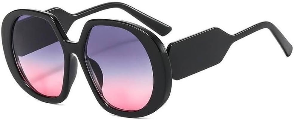 

Большие солнцезащитные очки в винтажном стиле для женщин, круглые солнцезащитные очки красного цвета с защитой от УФ-излучения UV400, роскошные очки для мужчин и женщин TVTBBVV, Gray Pink