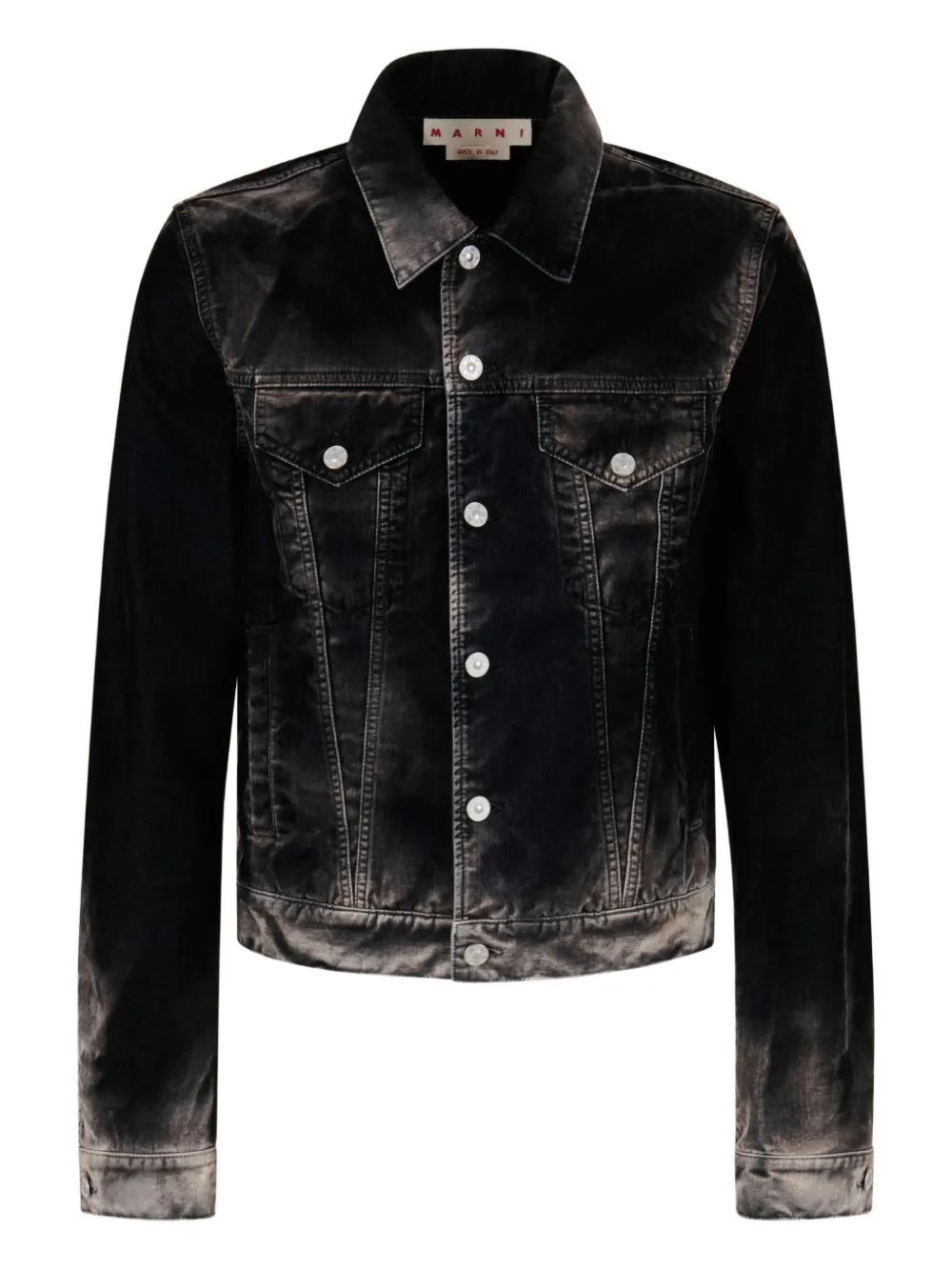 

Джинсовая куртка с эффектом омбре Marni, черный