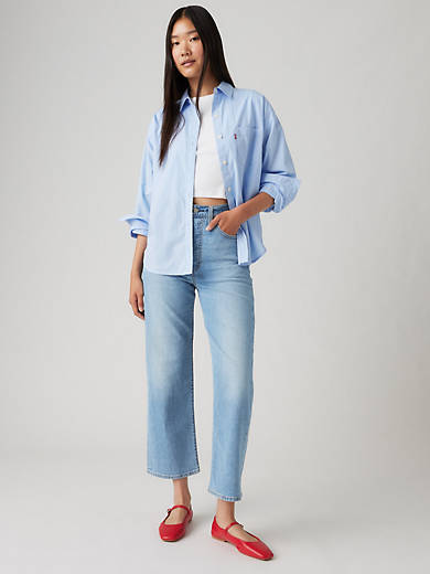 

Джинсы женские прямые до щиколотки Ribcage легкие Levi's, цвет Cool Winner - Medium Wash
