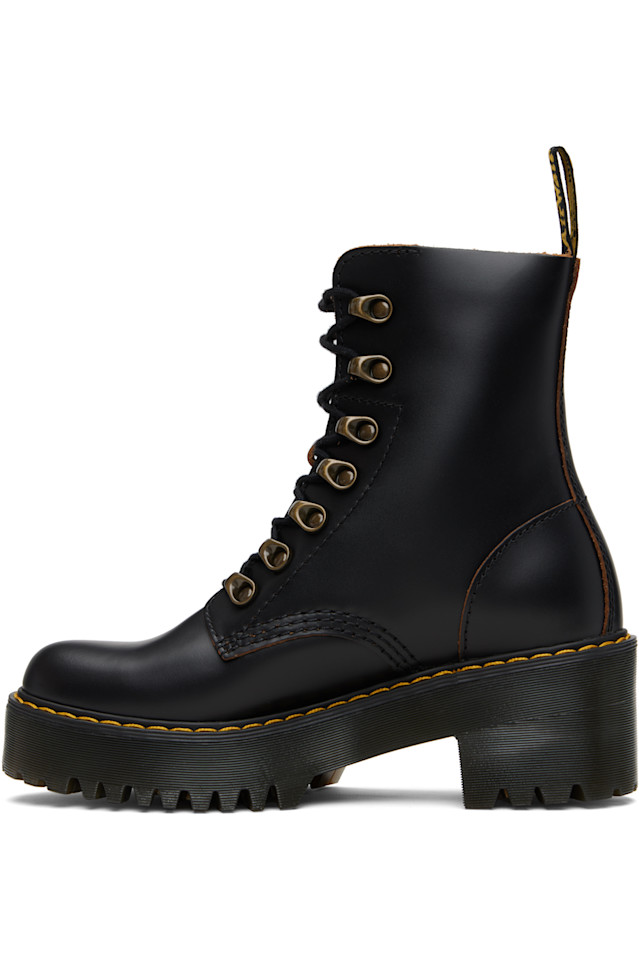 Ботинки на каблуке Leona vintage из гладкой кожи Dr. Martens, черный — фото 3