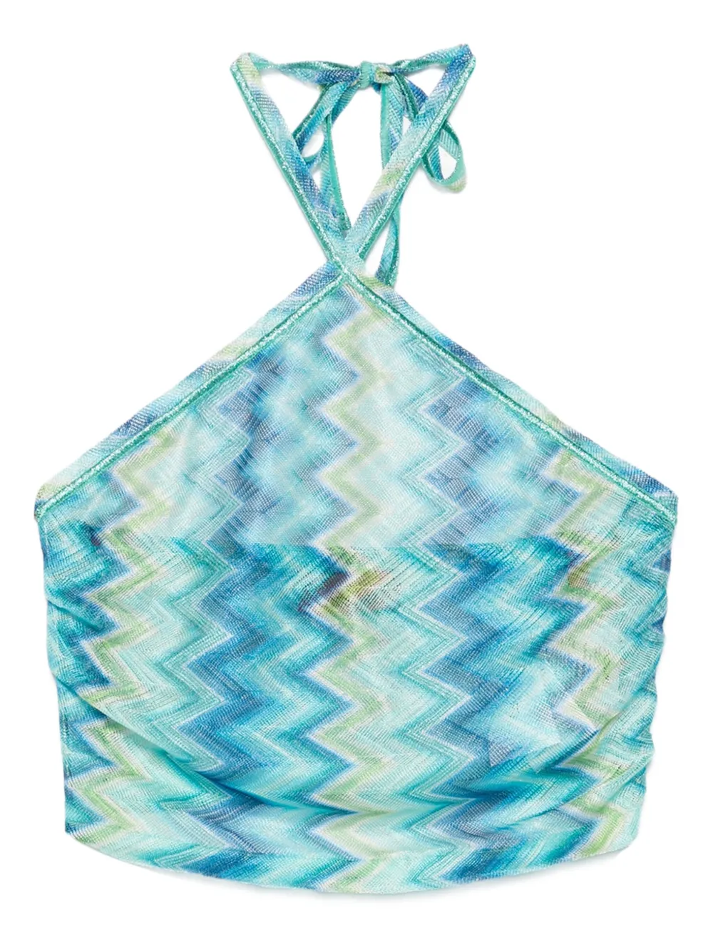 

Топ с узором зигзаг Missoni, синий