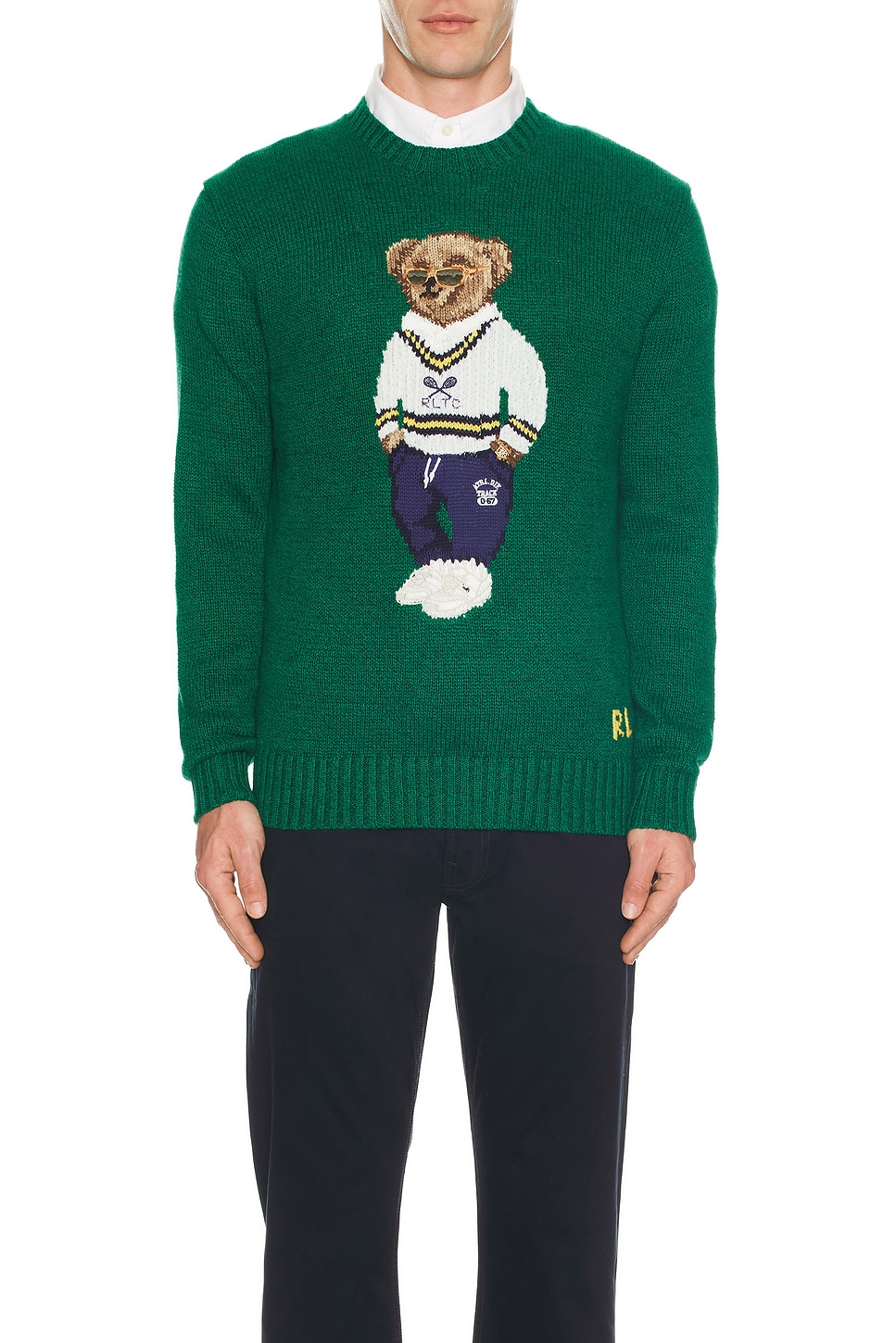 

Свитер с вышитым медведем из серии Heritage icon от Polo Ralph Lauren, primary green