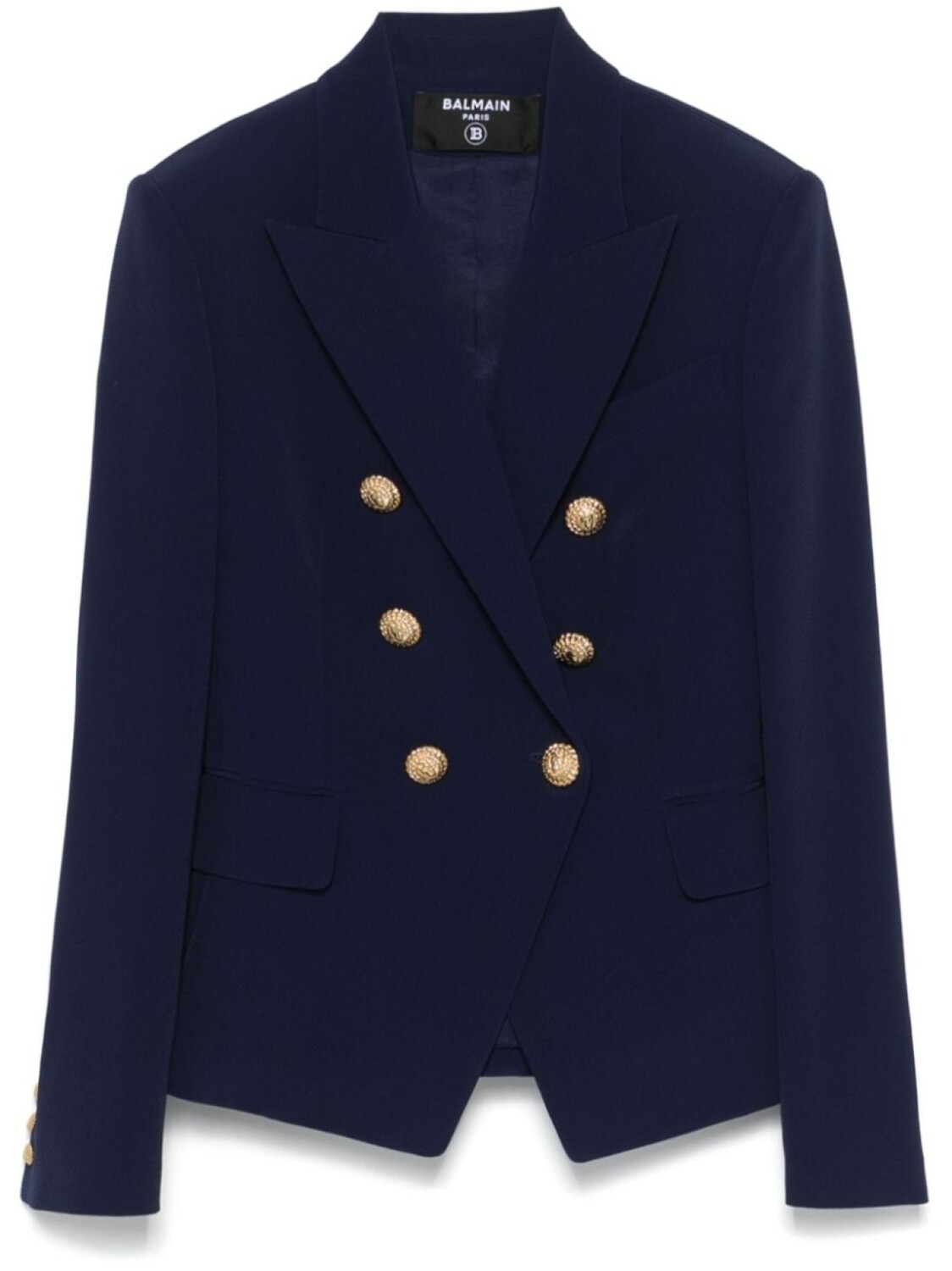 

Блейзер Balmain из крепа, синий