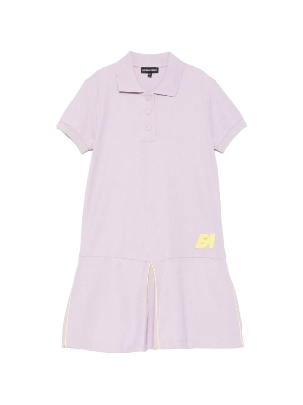 Платье с воротником-поло и логотипом Emporio Armani Kids, фиолетовый