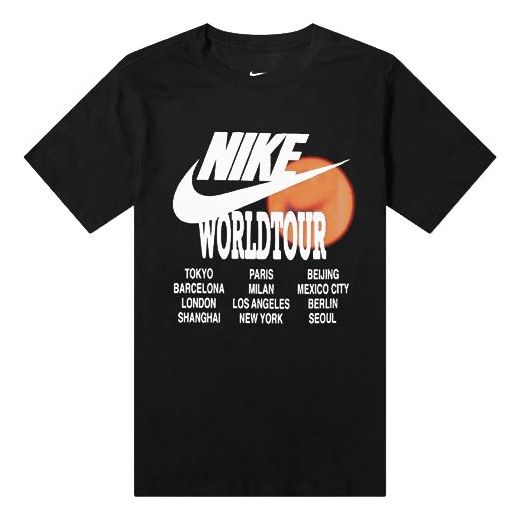 

Футболка Nike Sportswear Printing Round Collar Male Black, черный