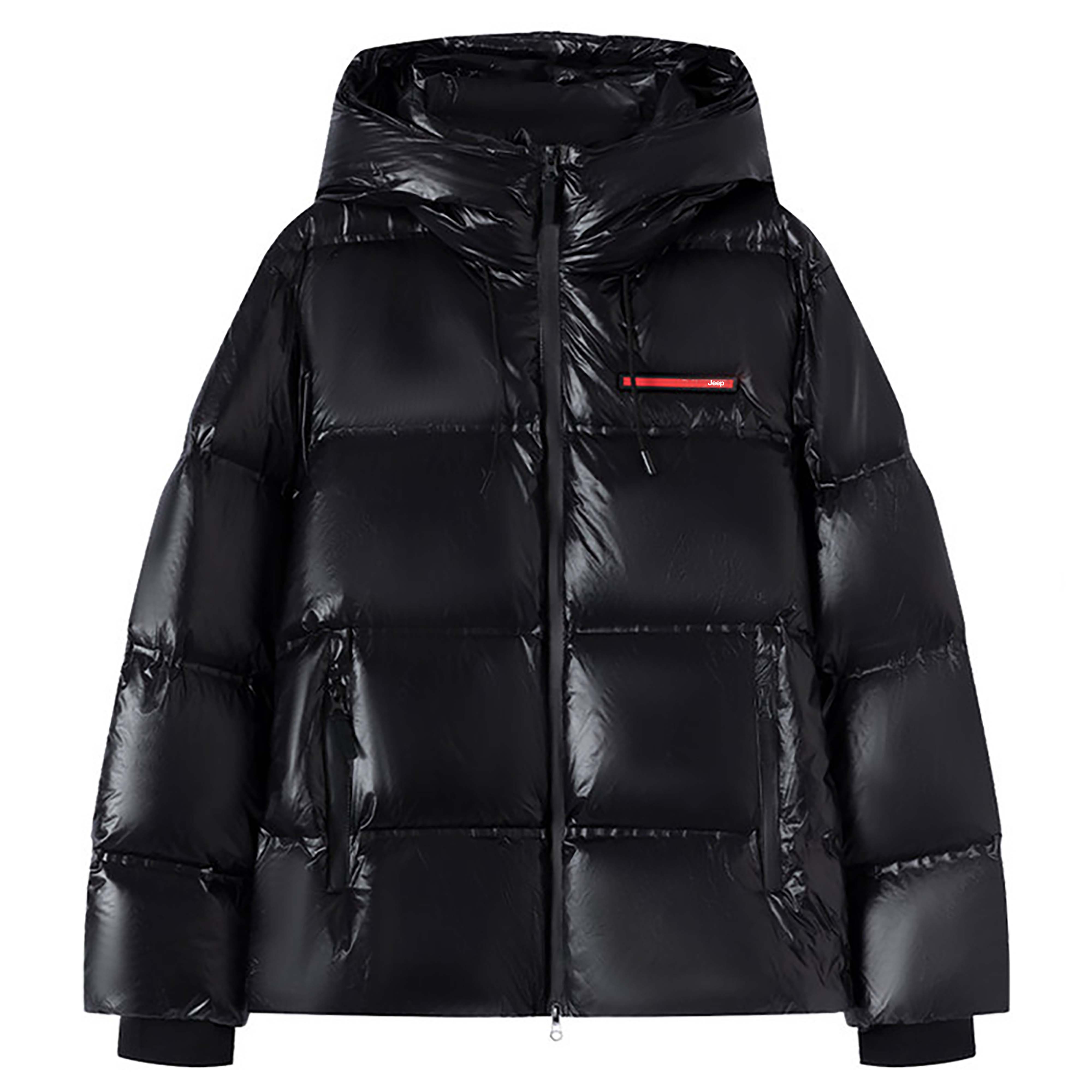 

Jeep Пуховик Unisex Black с капюшоном и флисовой подкладкой Others