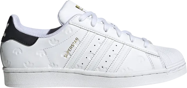 

Кроссовки Wmns Superstar 'Allover Debossed Trefoils - White Black', белый