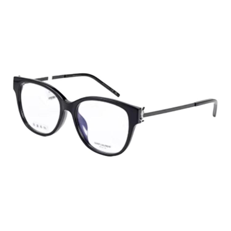 

SAINT LAURENT Очки для зрения Plate And Metal Square Unisex Black