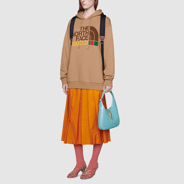 Толстовка x the north face cotton hoodie 'brown' Gucci, коричневый — фото 2