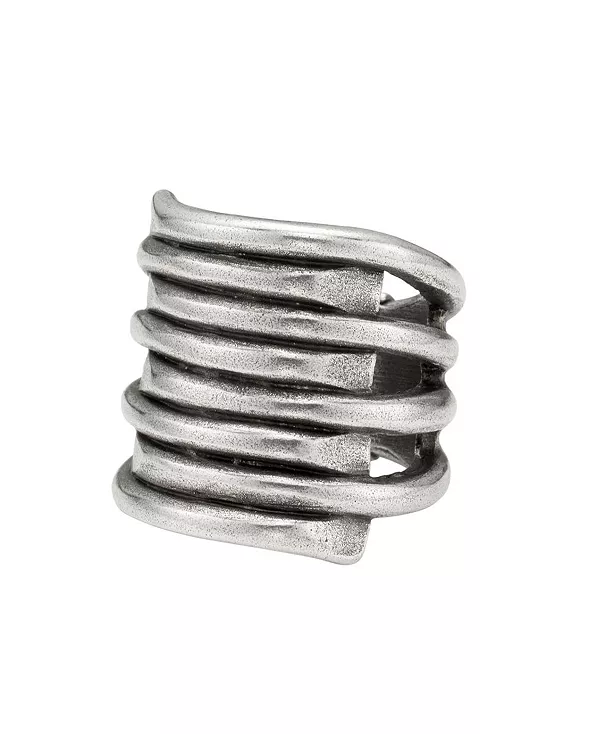 

Металлическое кольцо с эффектом стекирования Unode50, silver