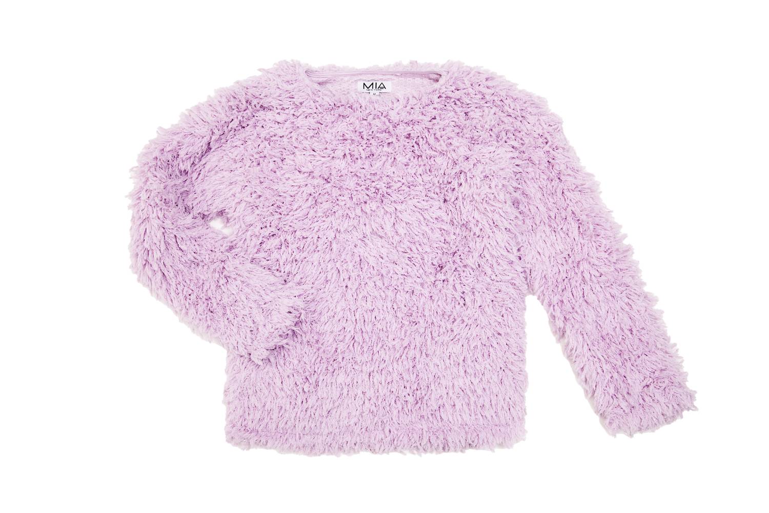 

Светлый мерцающий свитер Shag для девочек фиолетового цвета Mia, фиолетовый