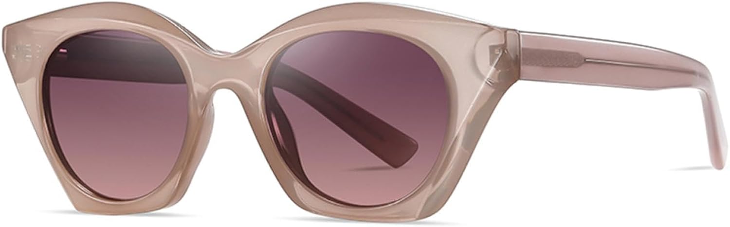 

Поляризованные солнцезащитные очки из ацетата, «кошачий глаз», женские, черные, модные солнцезащитные очки для женщин с защитой от УФ-излучения UV400 SZVVBKK, Brown Pink