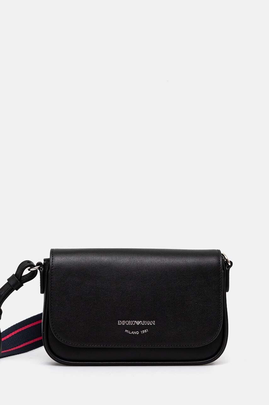 

Кожаная сумочка Emporio Armani, черный