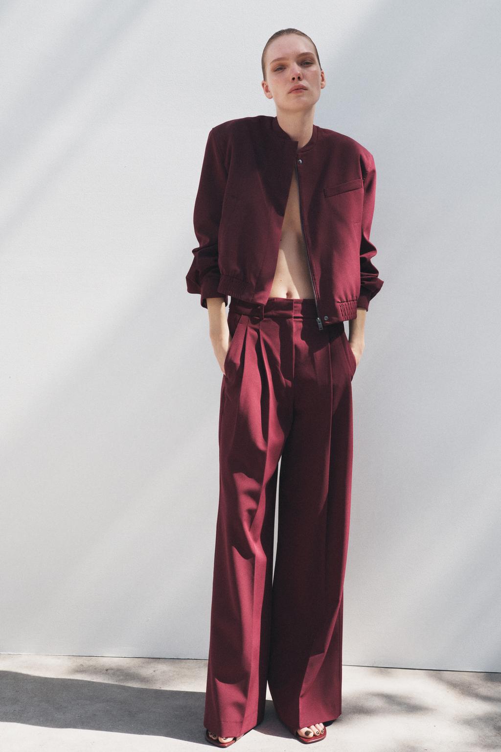 

Куртка - бомбер ZARA, бордовый