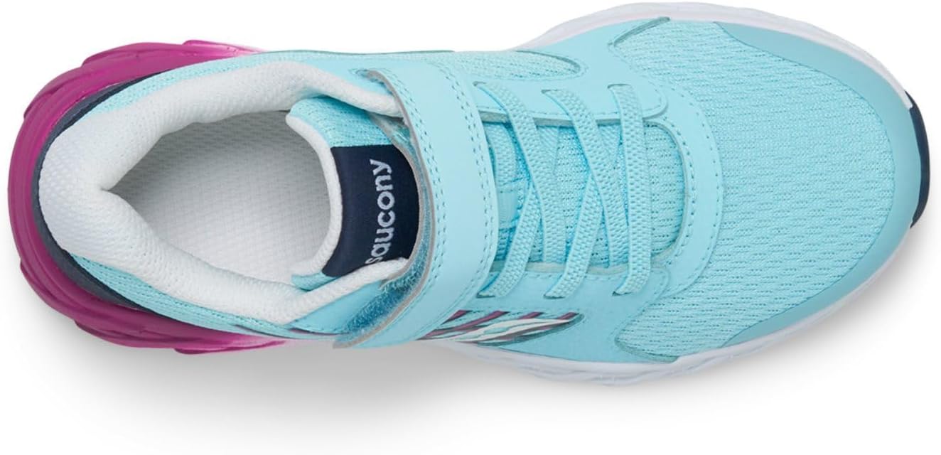 Кроссовки Saucony Unisex-Child Wind Alternative Closure 2.0, синий/розовый — фото 2