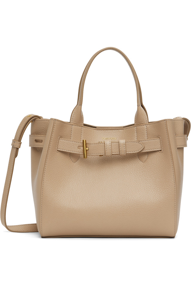 

Tom Ford Маленькая сумка "Одри" из бежевой зернистой кожи