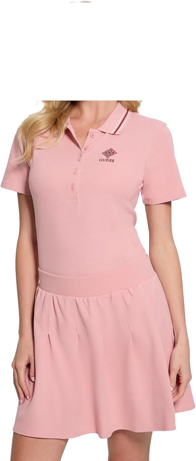 

Футболка GUESS Womens Eco Suzanne Regular Polo, Beloved Pink, Розовый, Футболка GUESS Womens Eco Suzanne Regular Polo, Beloved Pink