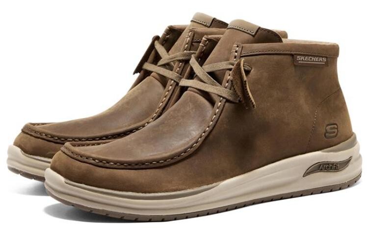 ARCH FIT MELO Ботильоны мужские коричневые Skechers — фото 3