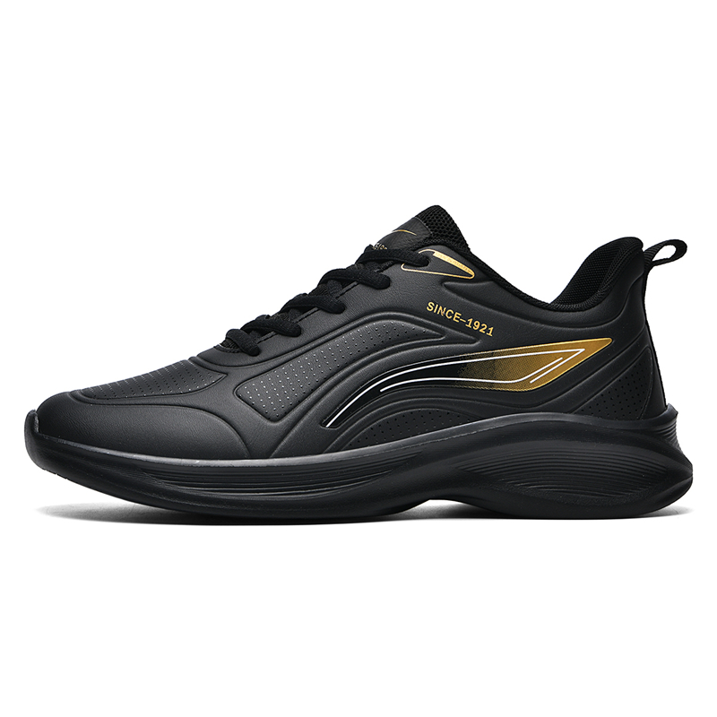 

Binary Кроссовки Cushioning Lightweight Low Top Casual City Commute Training Running Shoes Men's Black Gold