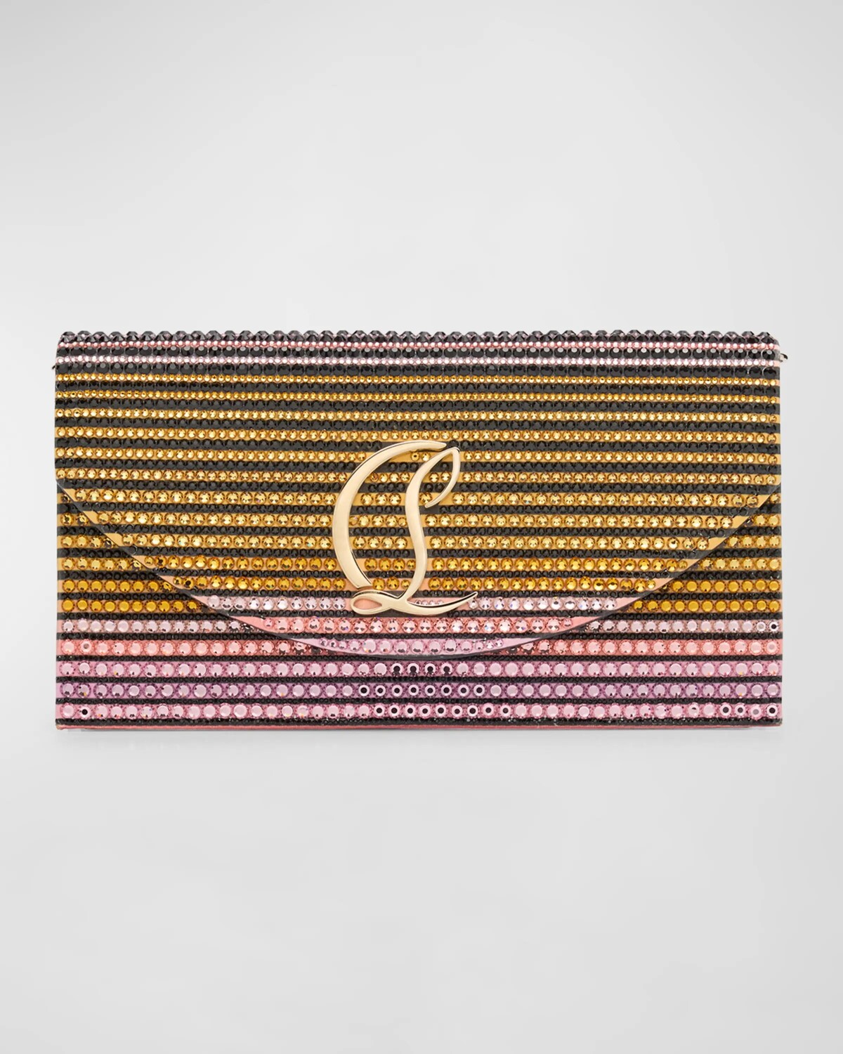 

Кошелек Loubi54 на цепочке из креп-сатина со стразами Christian Louboutin, цвет Gold