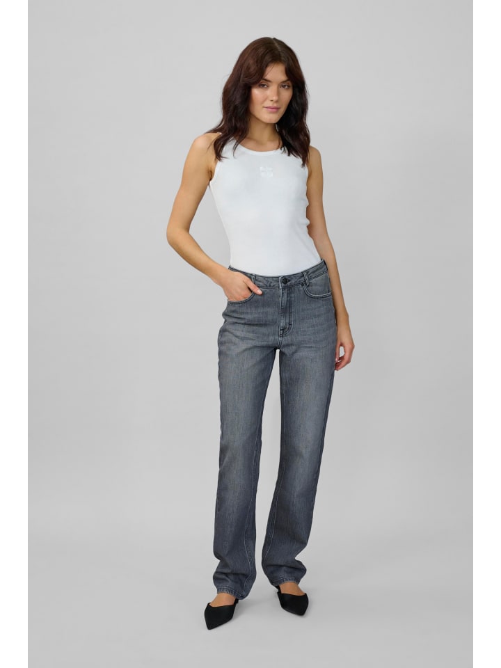 

Джинсы 07, классический крой, темно-серый, ретро-стирка My Essential Wardrobe