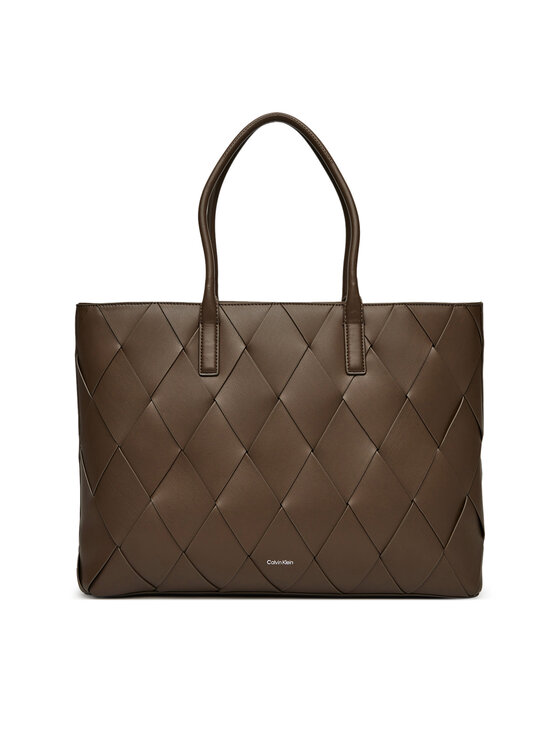 

Сумочка Ck Woven Medium Shopper K60K612994 Calvin Klein, коричневый