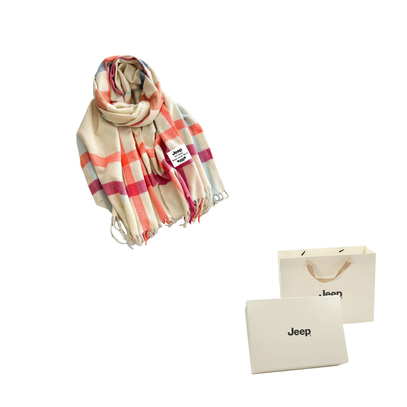 

Шарф из полиэстера Unisex Jeep, бежевый фиолетовый