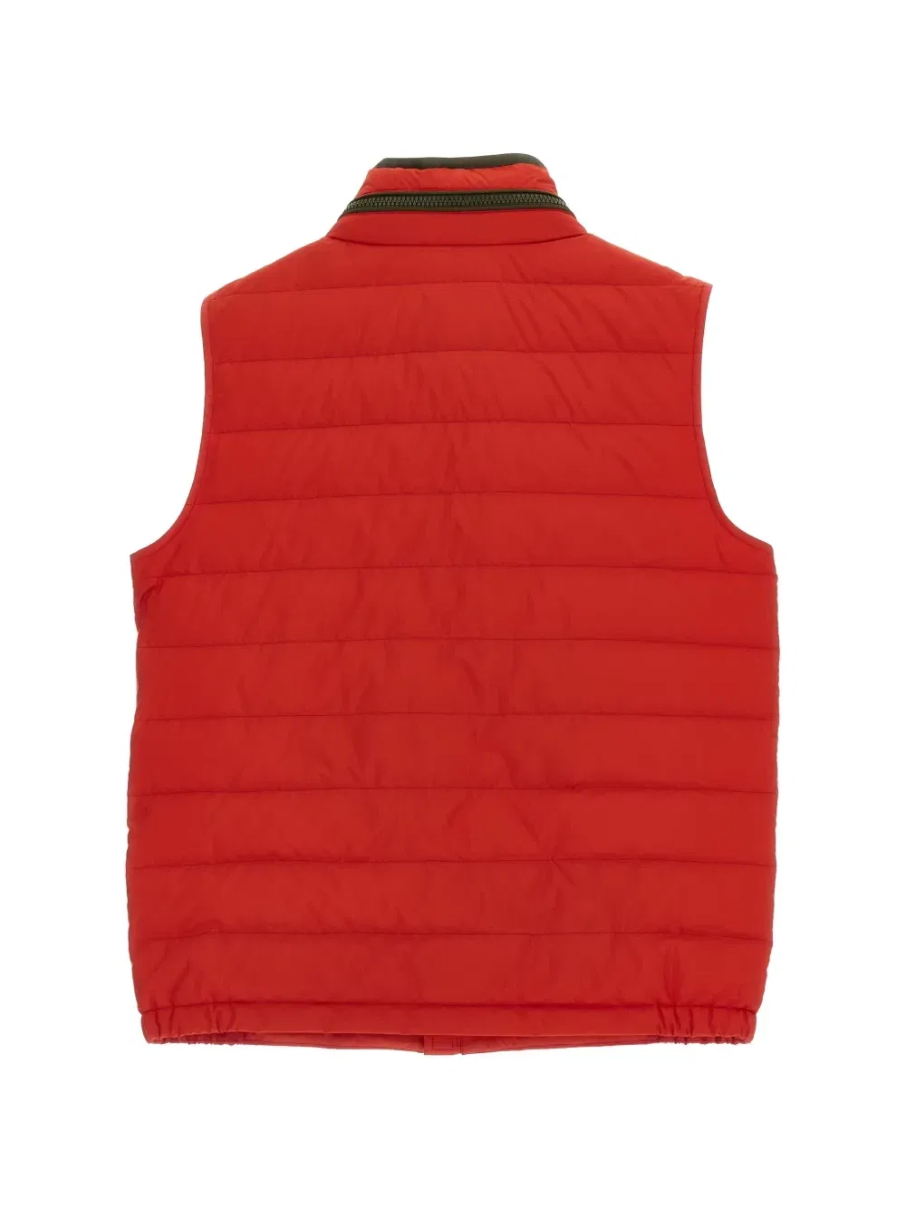 Стеганый жилет с капюшоном Moncler Enfant, красный — фото 2