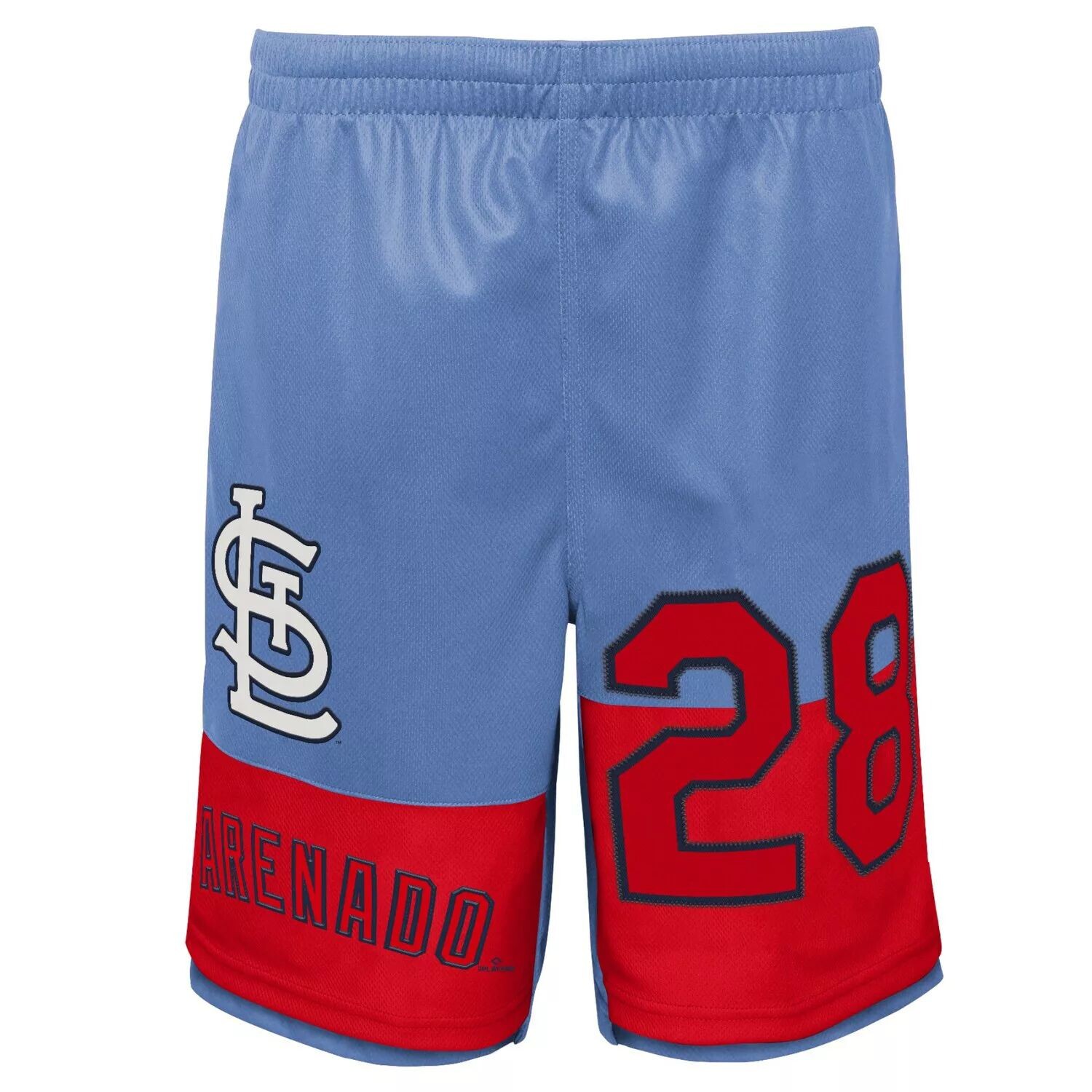 Молодежные шорты Nolan Arenado Голубые шорты с именем и номером St. Louis Cardinals Pandemonium Outerstuff — фото 2