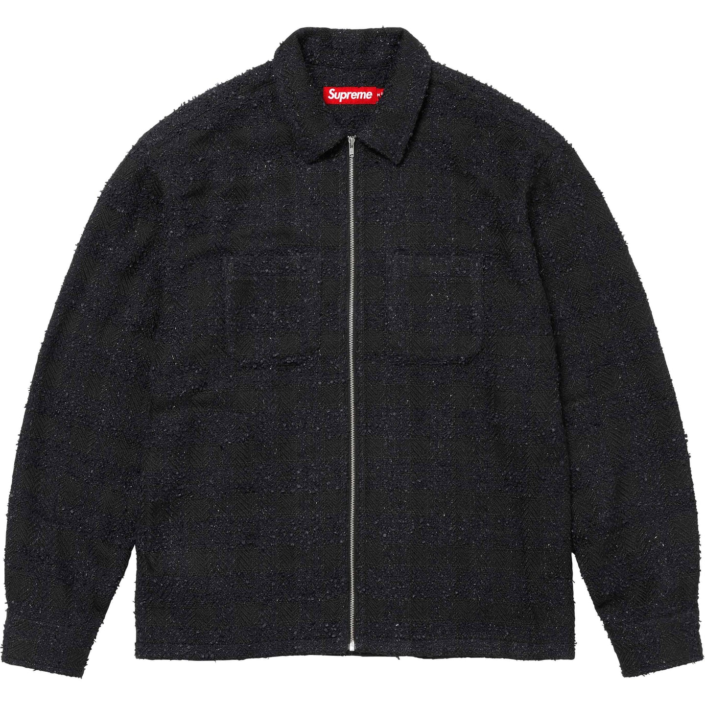 Бутафорская рубашка на молнии Supreme, красный — фото 4