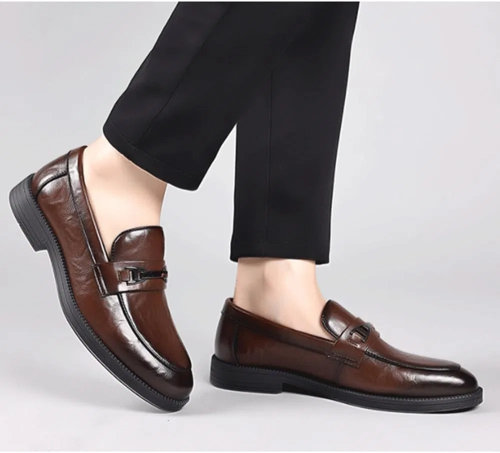 Туфли кожаные классические slip-on, коричневый UOPYNE — фото 2