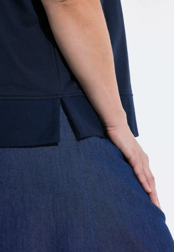 

Простая футболка Ulla Popken, Marine, Синий, Простая футболка Ulla Popken, Marine