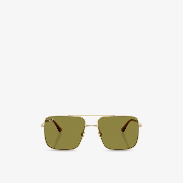 

RB3758 ARI солнцезащитные очки с квадратной металлической оправой Ray-Ban, золотой