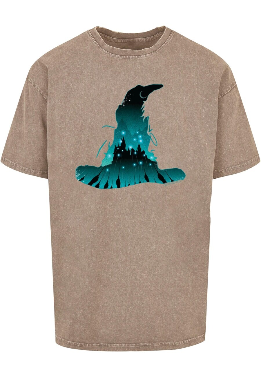

Классическая футболка ABSOLUTE CULT Shirt Harry Potter - Hogwarts Silhouette, цвет mottled brown