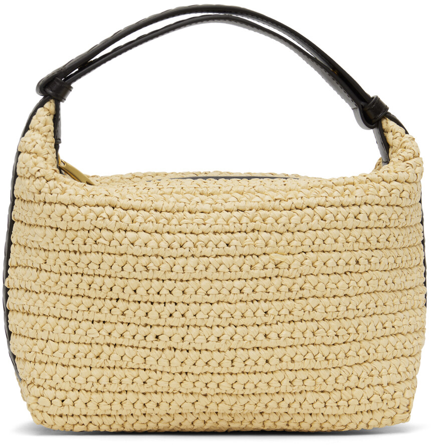 

Бежевая мини-сумка Wallace Raffia Bottega Veneta, Бежевый, Бежевая мини-сумка Wallace Raffia Bottega Veneta