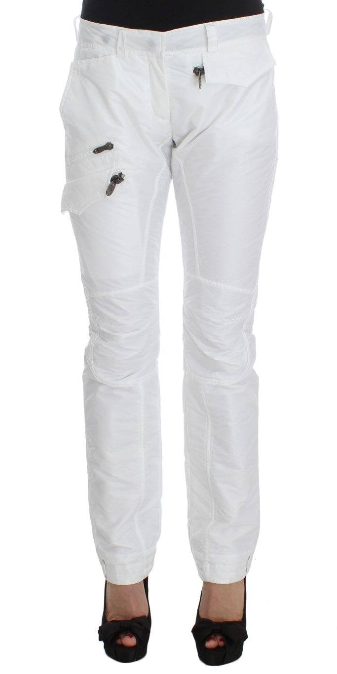

Женские брюки-карго Ermanno Scervino из нейлона с подкладкой Slim Fit, белый