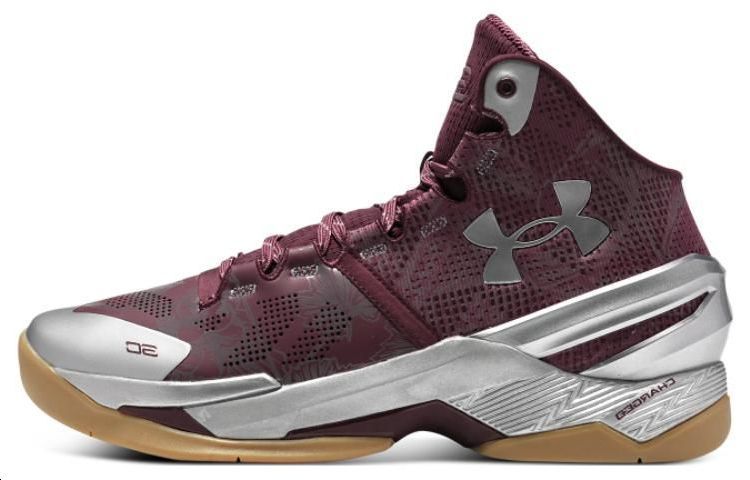 

Баскетбольные кроссовки Curry 2 унисекс среднего размера, красные Under Armour